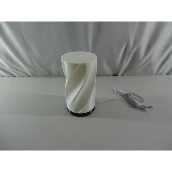 Modern Twist Design LED Table Lamp USB Powered 3D printed in USA - Picture 2 of 14